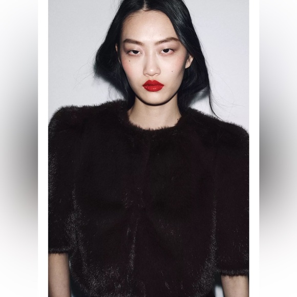 Zara ZW COLLECTION LIMITED EDITION FAUX FUR JACKET - Picture 6 of 11